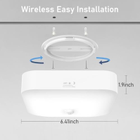 Toowell Stropní LED svítidlo na baterie s pohybovým senzorem 5000K Stropní lampa Stropní svítidlo s pohybovým senzorem Stropní s